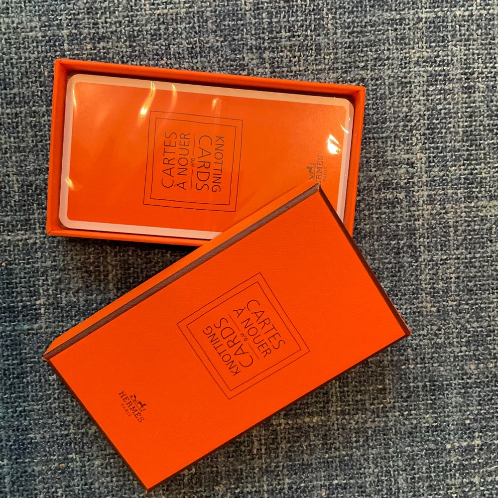 Hermes unopened scarf knotting guide cards